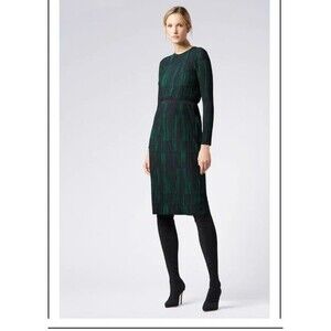 Hugo Boss plissé elegant midi dress